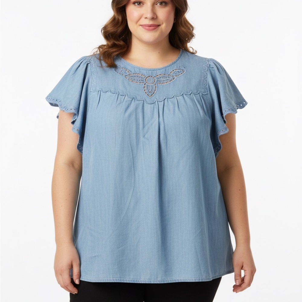 Lane Bryant butterfly Blouse